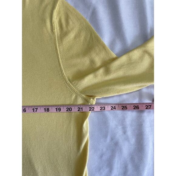 Banana Republic Men’s Yellow Cotton Cashmere Crew Neck Sweater Size XL - Picture 7 of 8